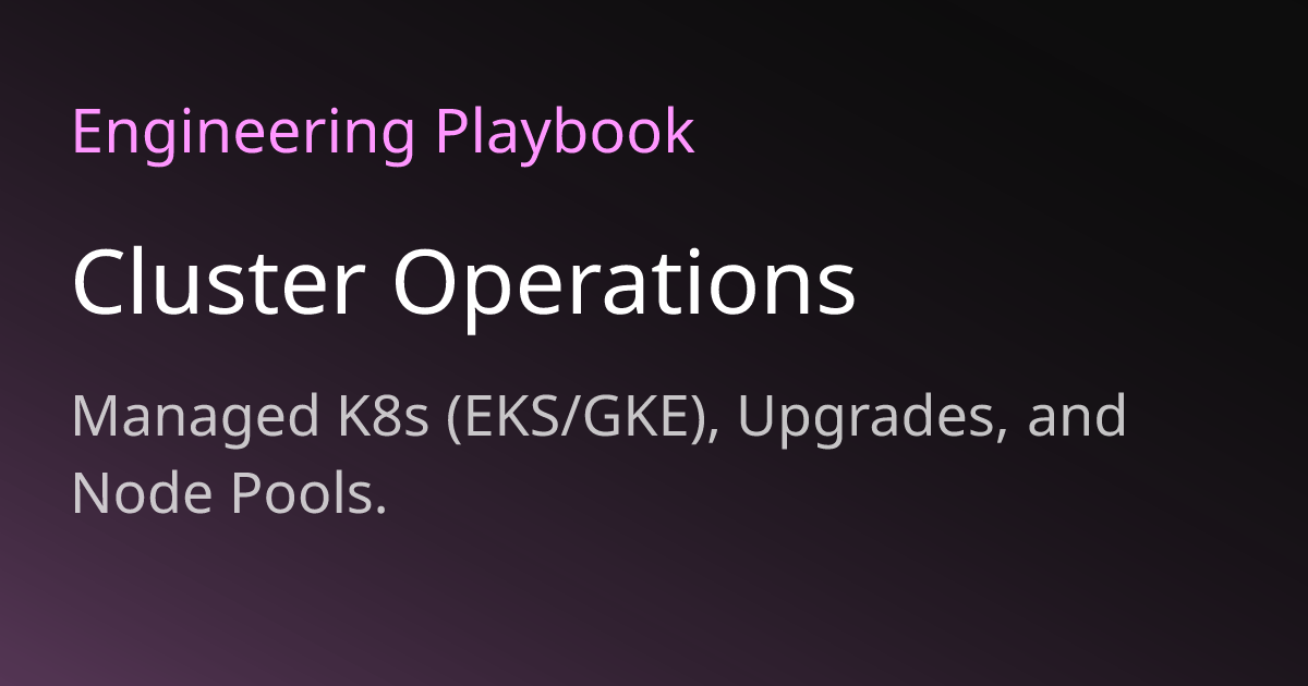 Cluster Operations